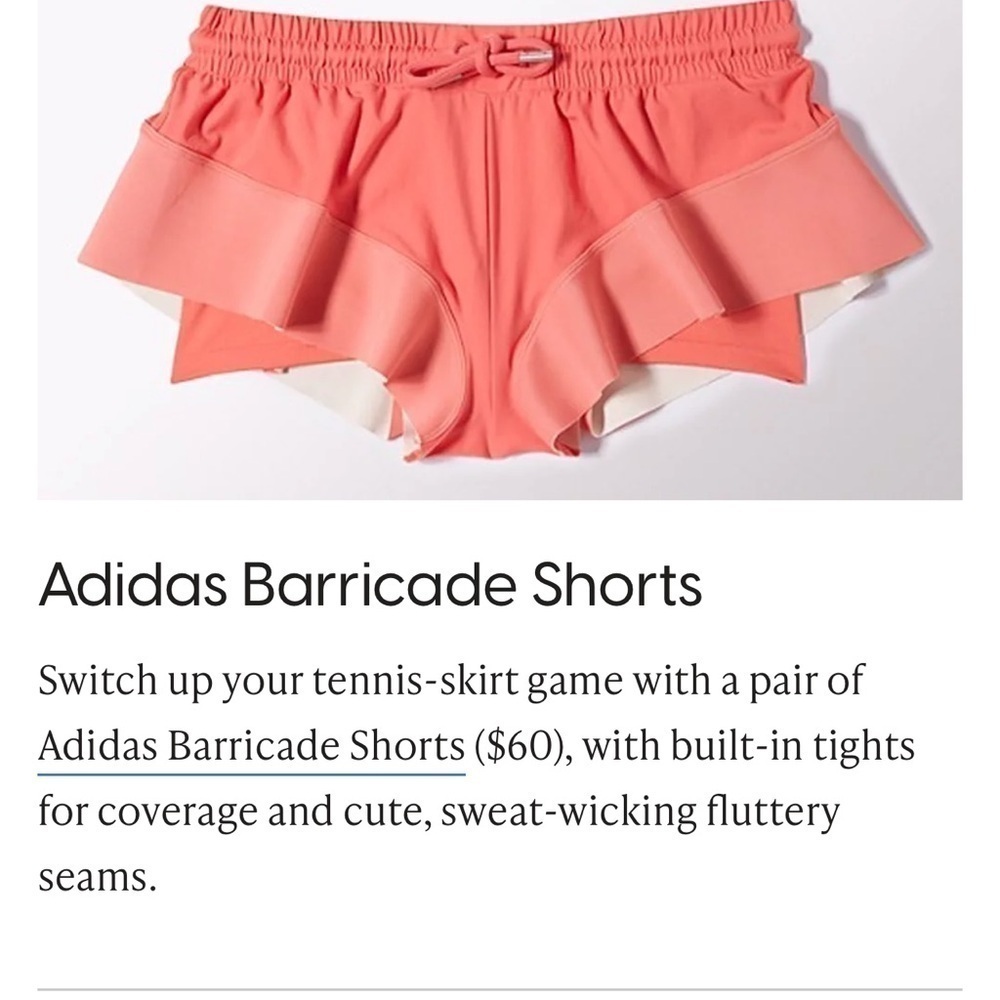 Adidas By Stella McCartney Barricade Tennis Short. Size XS